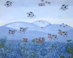 Mucche en plain air