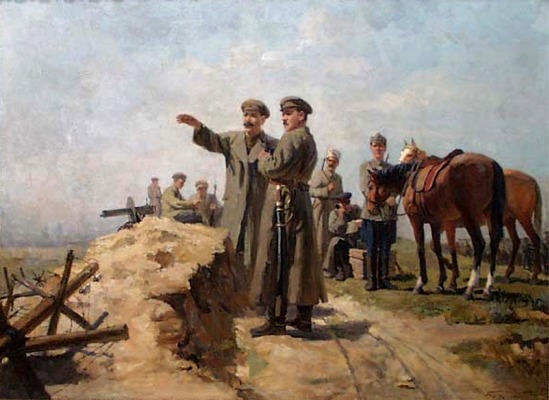 Stalin e Voroscilov nell'Armata a Cavallo nel 1920