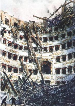 Milano: il Teatro alla Scala distrutto