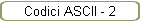 Codici ASCII - 2