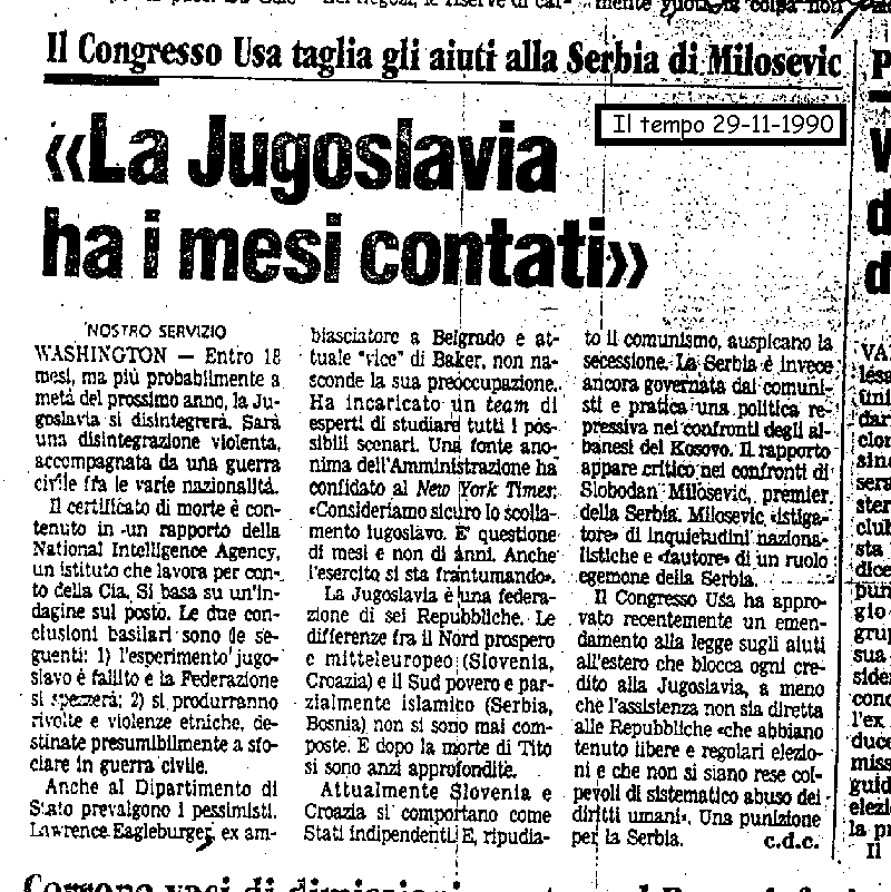 CIA destroyed SFRJ
