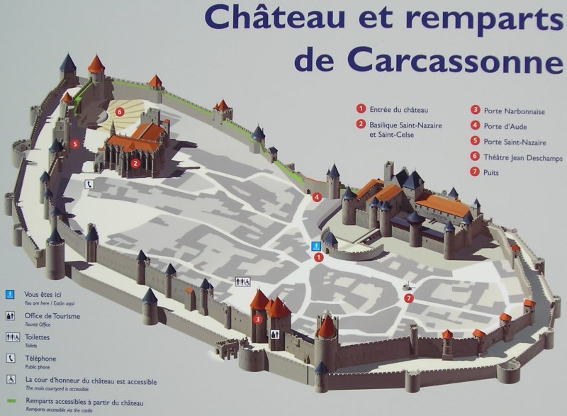 Carcassonne pianta della cit