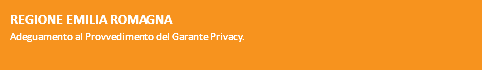 REGIONE EMILIA ROMAGNA
Adeguamento al Provvedimento del Garante Privacy. 