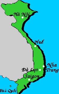 mappa del vietnam