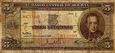 5 Boliviani