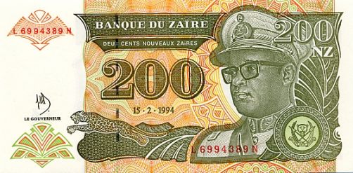 200 Nouveaux Zaires