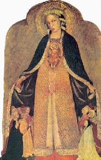 Jacobello del Fiore sec.XV.Salve Regina di misericordia, Madre gloriosa di Cristo, conforto dei penitenti e speranza dei miseri.