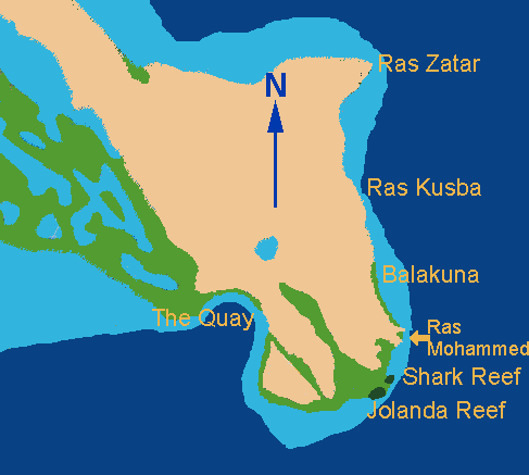 Mappa del Parco di Ras Mohammed