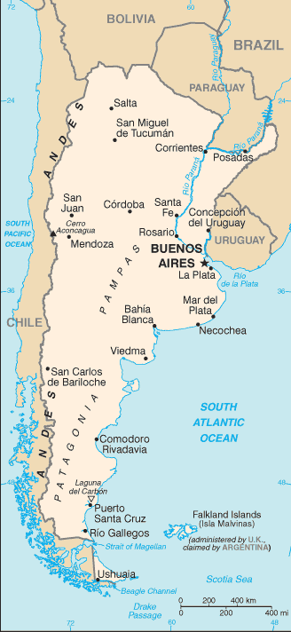 [Country map of Argentina]