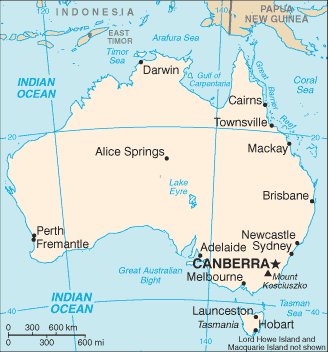 [Country map of Australia]