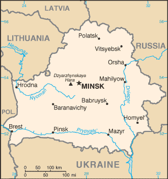 [Country map of Belarus]