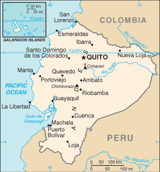 [Country map of Ecuador]