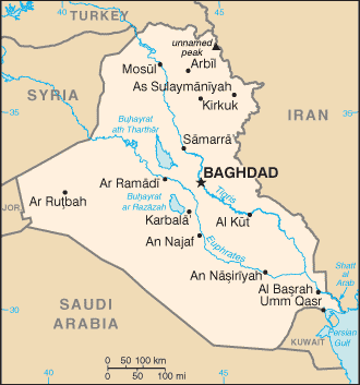 [Country map of Iraq]
