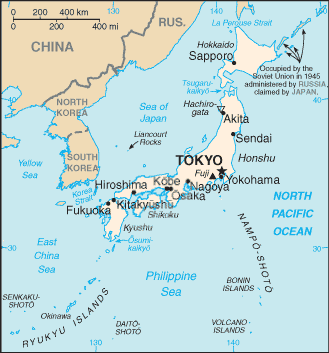 [Country map of Japan]