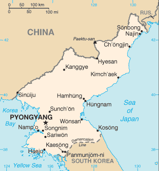 [Country map of Korea, North]