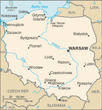 [Country map of Poland]