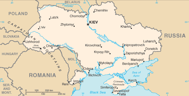 [Country map of Ukraine]