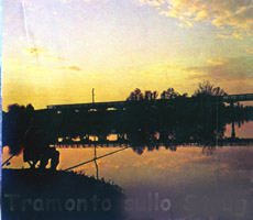 Un momento anche per la poesia,un tramonto sullo Strug vicino al ponte di legno nelle vicinanze di Novska