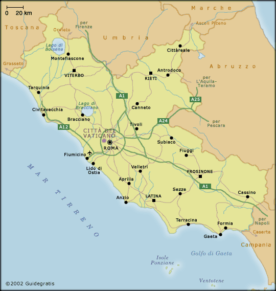 cartina Lazio