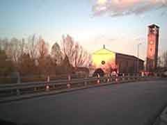 Foto dal ponte della Chiesa al tramonto.