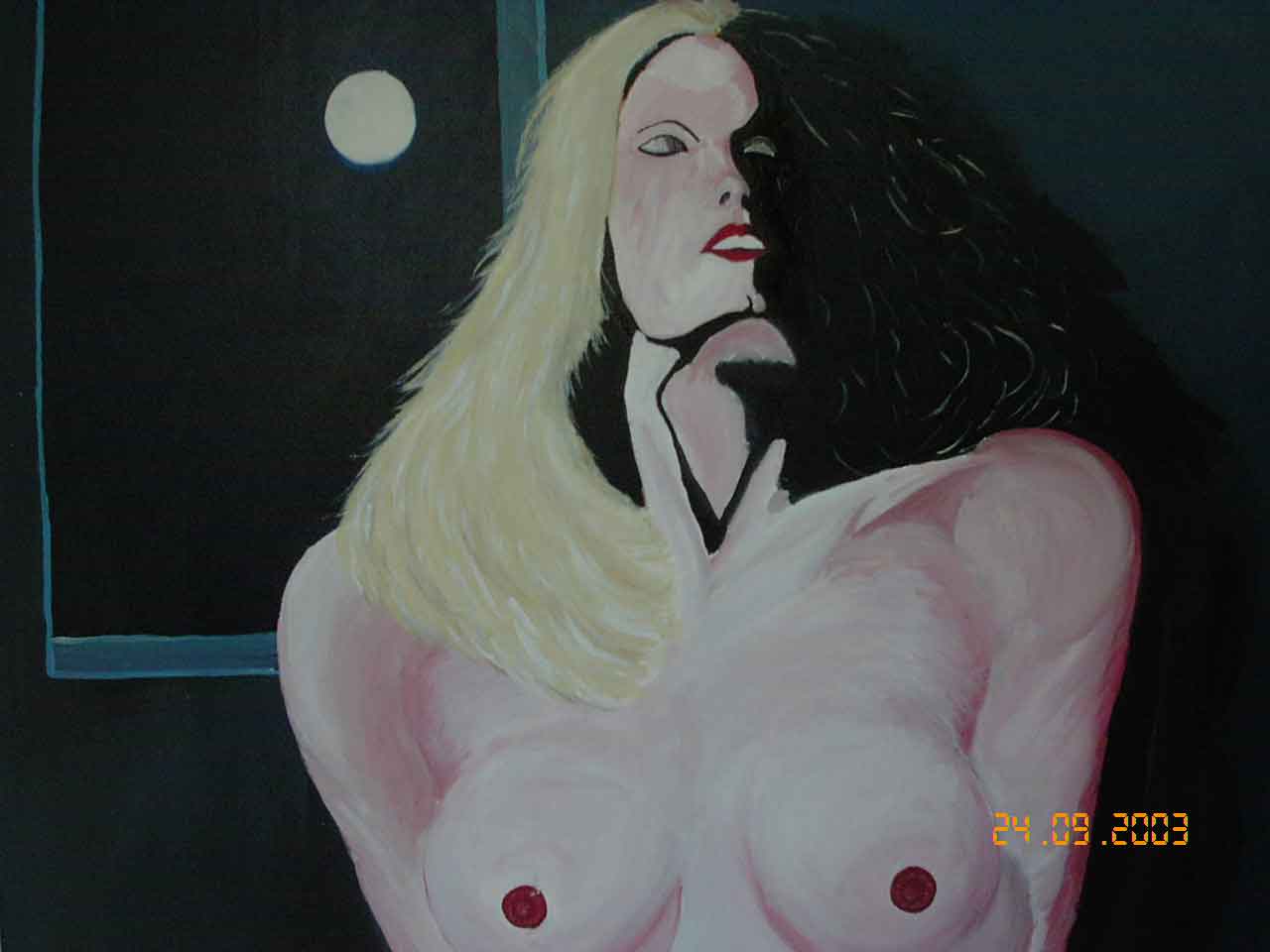 codice:ss002 La prostituta olio su tela 1976 60x60 Euro 250,00