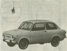 Antenna Autovox da grondaia montata su Fiat 850