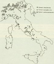 Distribuzione delle centrali elettriche in Italia