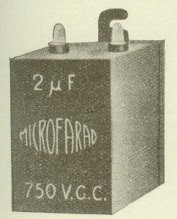 Esempio di condensatore isolato in carta, per livellazione