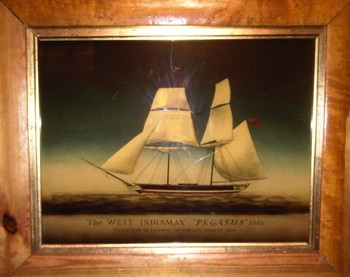 Quadro raffigurante il West Indiaman Pegasus del 1846
