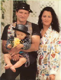 Con la moglie Marsha e la figlia Zelda