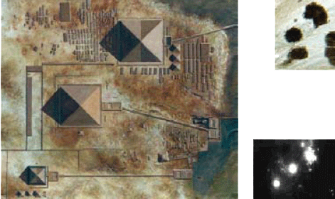 Piramidi di Giza - foto da satellite