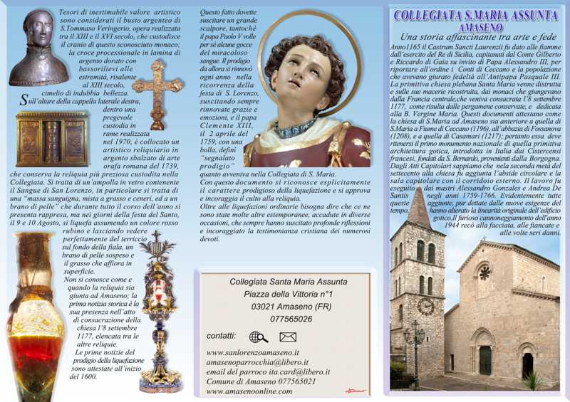 Brochure collegiata S. Maria - Gibileo laurenziano - Amaseno
