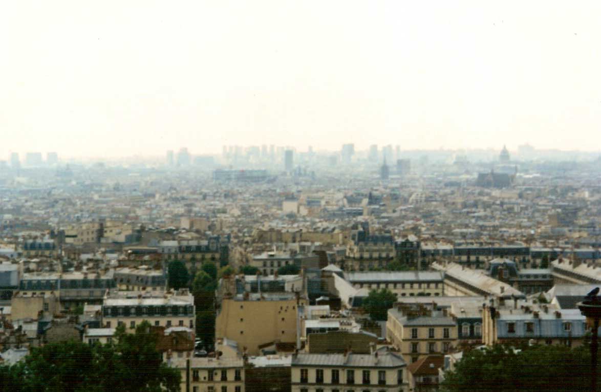 Parigi vista dall'alto di Montmartre