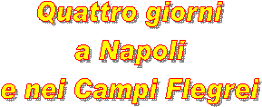 Quattro giorni
a Napoli
e nei Campi Flegrei