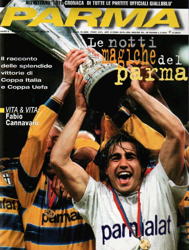 Copertina del giornalino 'Parma' dopo la vittoria della Coppa Uefa