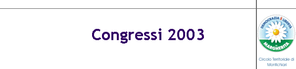 Congressi 2003