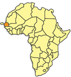 Il Senegal in Africa