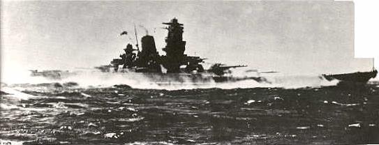La Yamato in navigazione