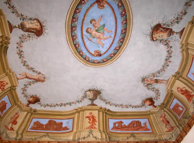 Palazzo Pomarici Santomasi - Particolare di un soffitto.