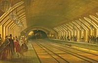 La Tube all'inaugurazione (Baker Street, 1863)