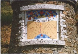 Cylindrical Sundial in Aosta Valley (Italy)