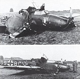 Bf 110s damaged from the friend Flak in 1941