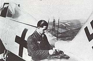 Oberleutnant Krause near his Fw 190 A-8 Neptune of NJG 10