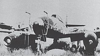 Double siter Me 262 B1a/U1 with nose radar antennas