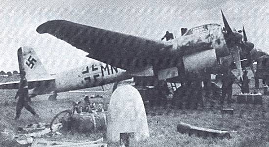 Ju 88 G-6 of 8./NJG 4 at maintenance before flight