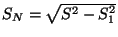 \( S_{N}=\sqrt{S^{2}-S_{1}^{2}} \)