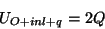 \begin{displaymath}
U_{O+inl+q}=2Q\end{displaymath}