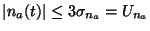 \( \left\vert n_{a}(t)\right\vert \leq 3\sigma _{n_{a}}=U_{n_{a}} \)