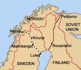 Confini storici con sbocco finlandese nell'Artico