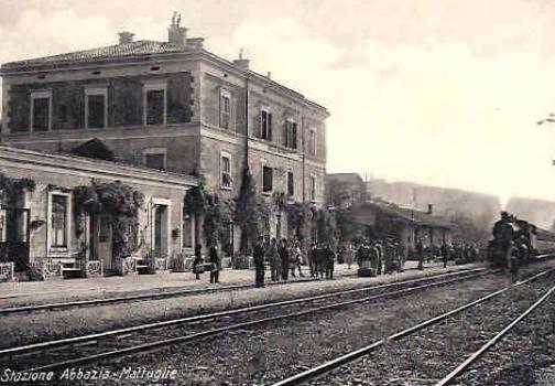 Mattuglie stazione di Abbazia sulla tratta Postumia-Fiume